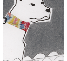 Hund / Illustration zu der Kurzgeschichte Lido  Mixed Media (2007)